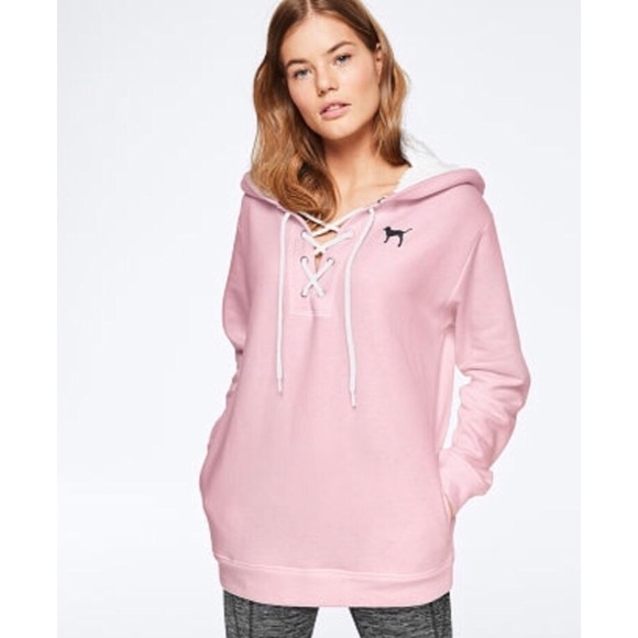 PINK Victoria's Secret Tops - Lace up pullover